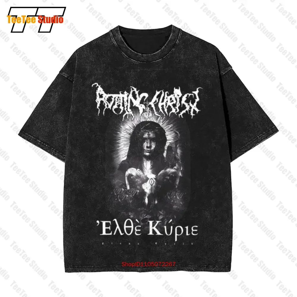Rotting Christ 'Elthe Kyrie ' Black Oversized T-Shirt Show Original Title 7YKJ