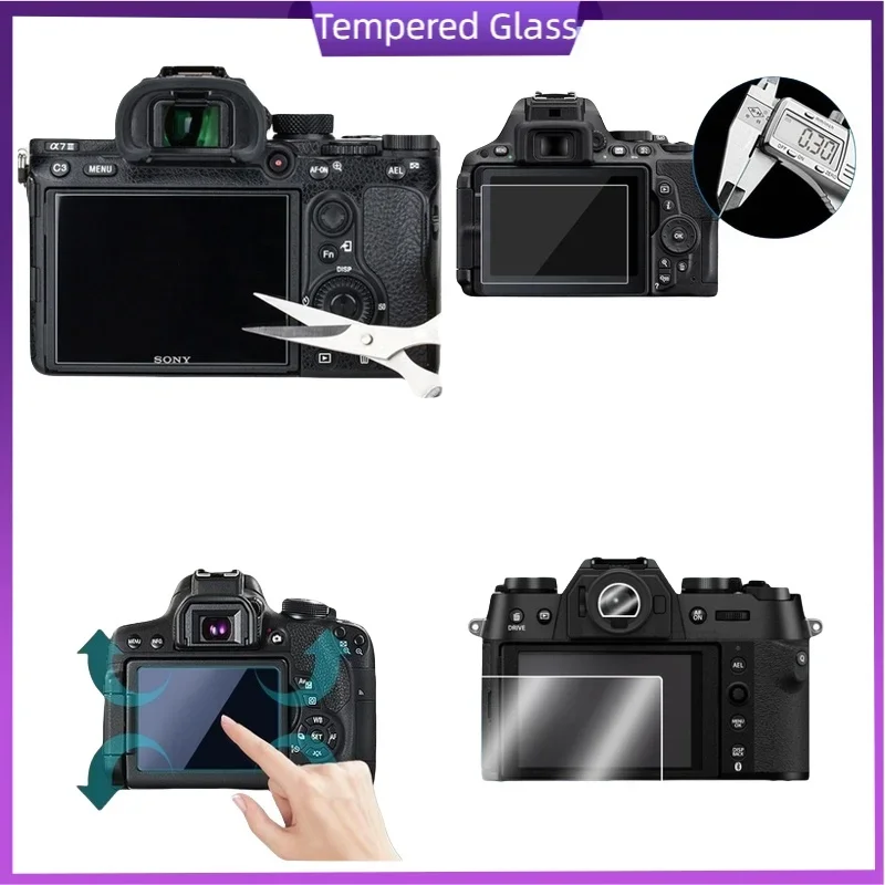 For Nikon D5100 D5200 HD Clear Anti-Scratch Tempered Glass Film 9H Hardness LCD Screen Protector
