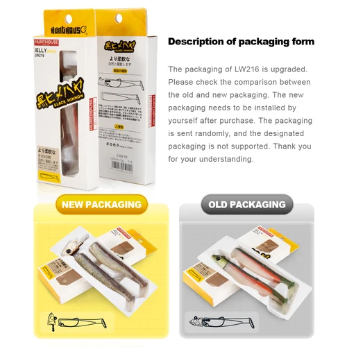 Imagen 2 del producto Hunthouse-señuelo de pesca de pececillo negro, 7g/12g/25g/40g/40g/60g/120g, fácil brillo, plantilla de cebo, Lucio, señuelo de pesca Souple