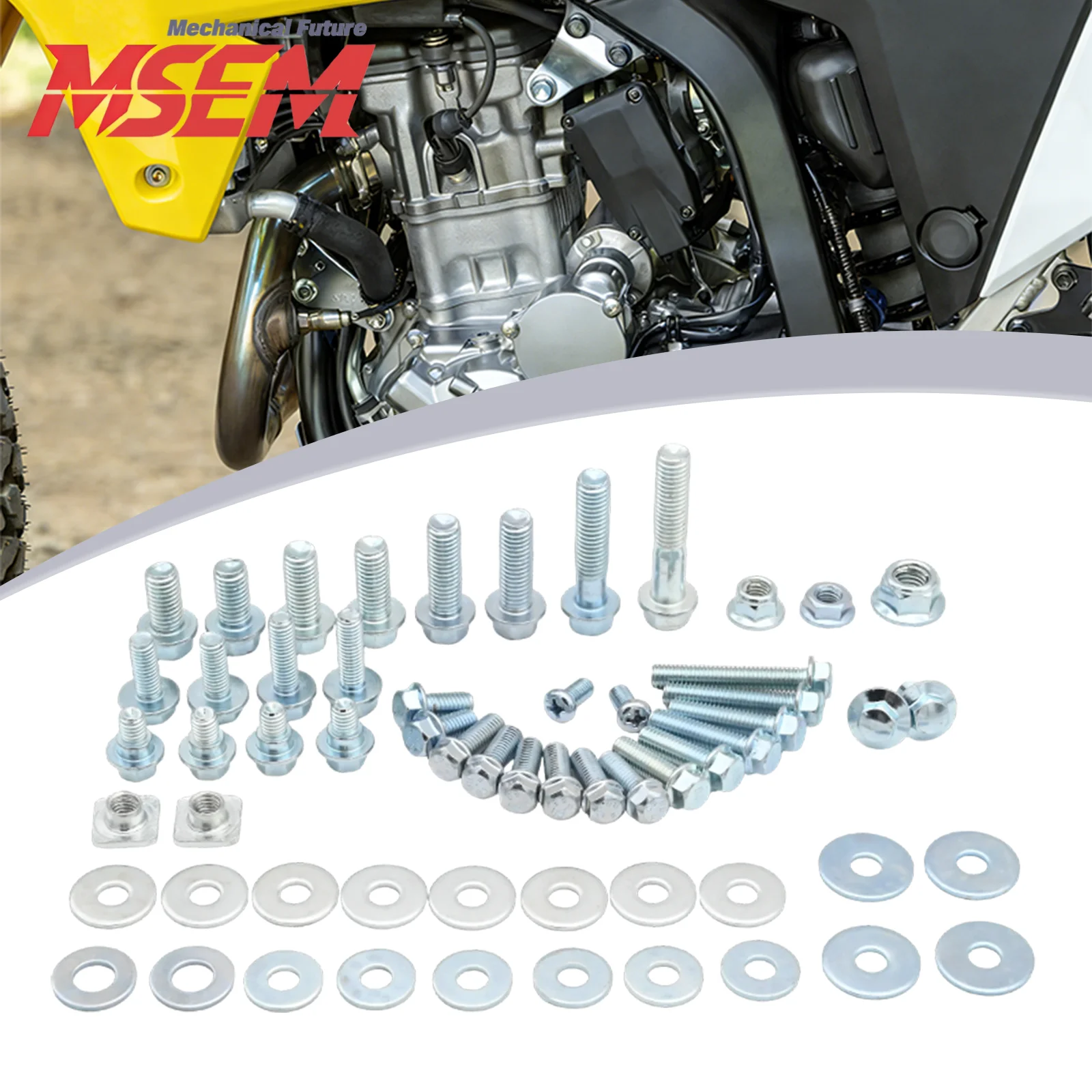 

For Suzuki RMZ250 2004-2024 RMZ450 RM85 RM125 RM250 DRZ125 DRZ125L JR80 Motorcycles Fairing Fender Screw Bolt Kit Fastener Set