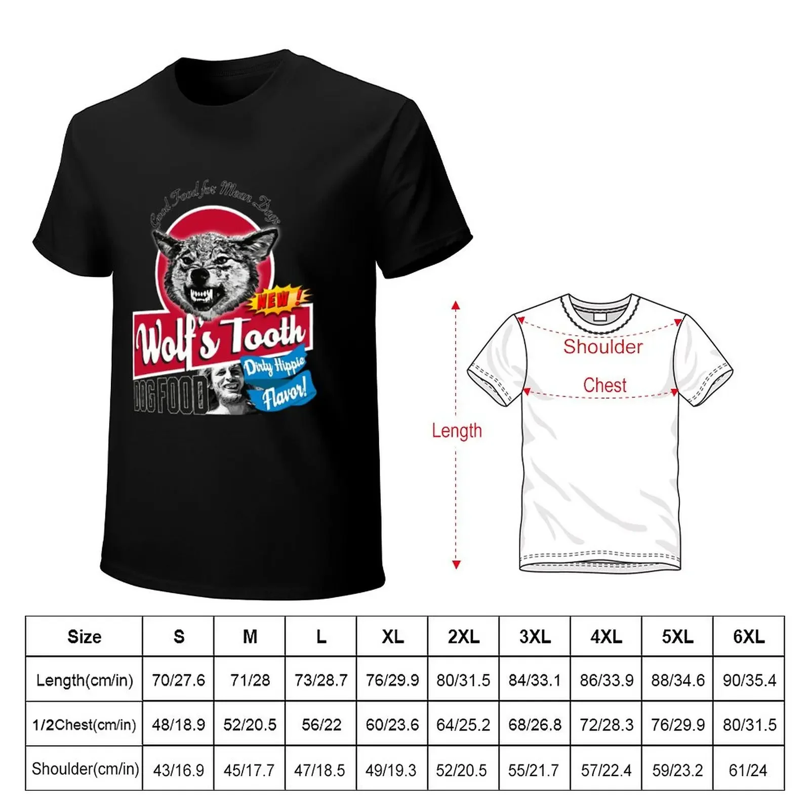 Wolfs Tooth Dog Food Dirty Hippie Flavor T-Shirt vintage clothes plus sizes Short sleeve tee Men's t shirts