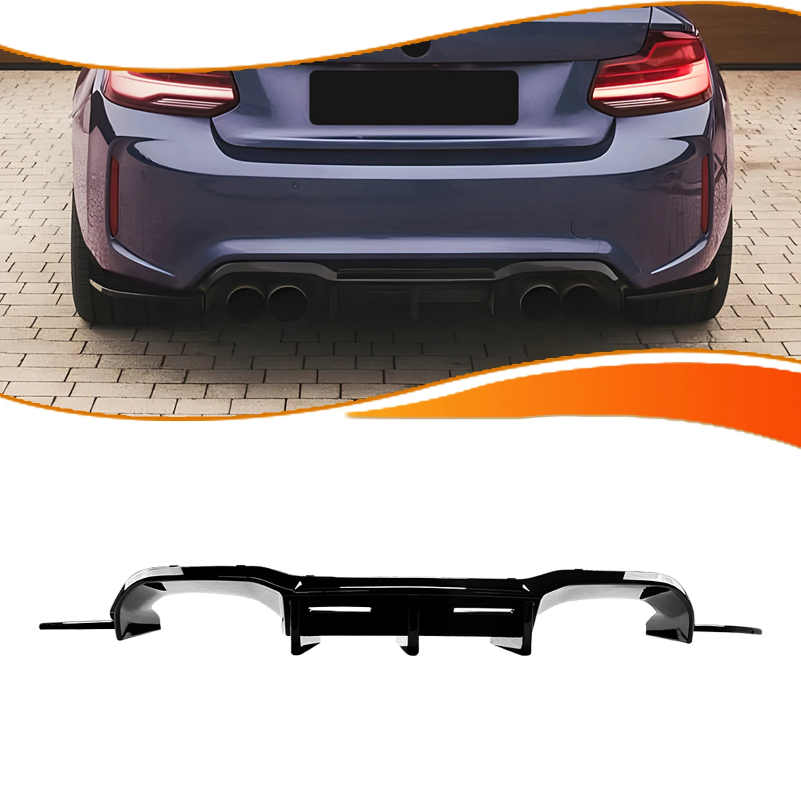 

For BMW M2 F87 2016-2021 Rear Bumper Diffuser Lip Spoiler Lower Splitters Plate Body Kit Car Accessories