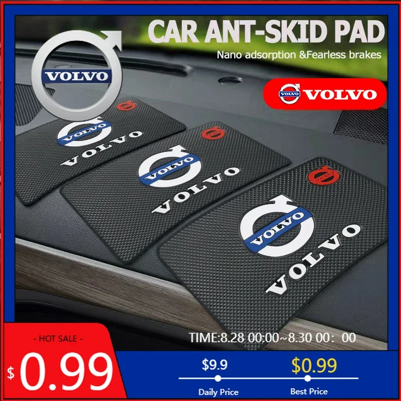 

Держатели для стаканов 2026: Нескользящие коврики с логотипом для приборной панели автомобиля, клейкие ПВХ-подставки для Volvo ES90, EC40, EX40, EM90, XC90, V90, V60, XC60, V40, S8