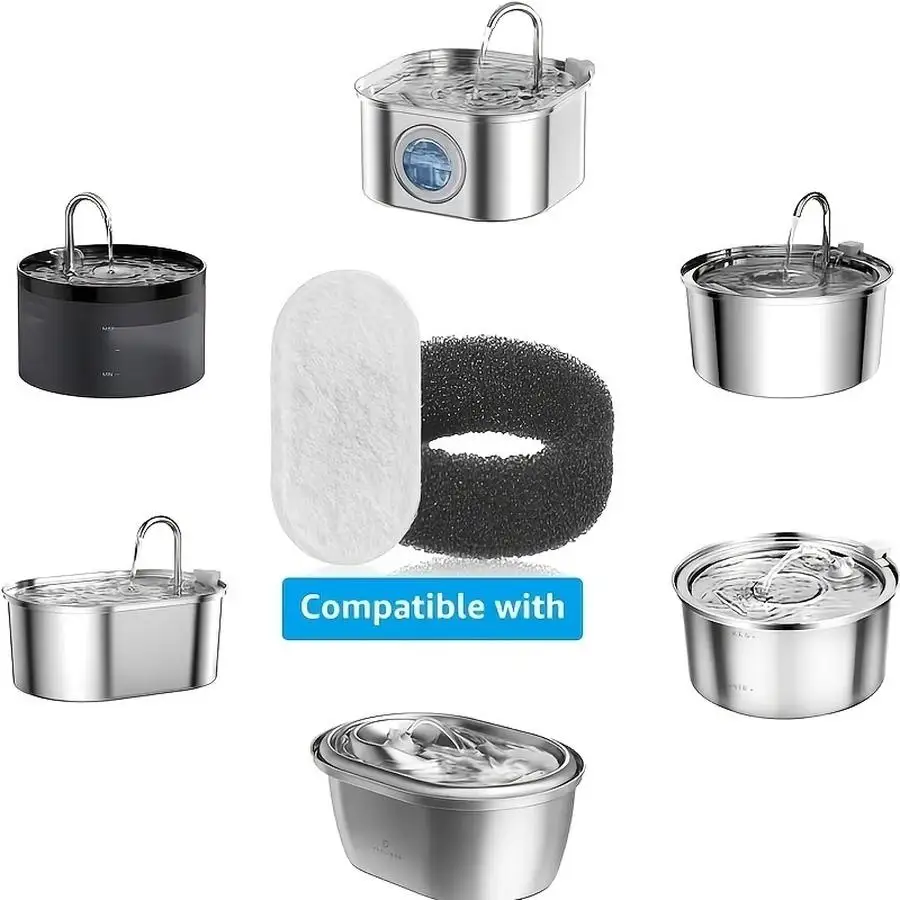 1/5/10/20/50/100pcs (s Filters And s Black ) Cat Drinking Fountain Replacement Kit, Suitable for Various Models - Provides Fresh