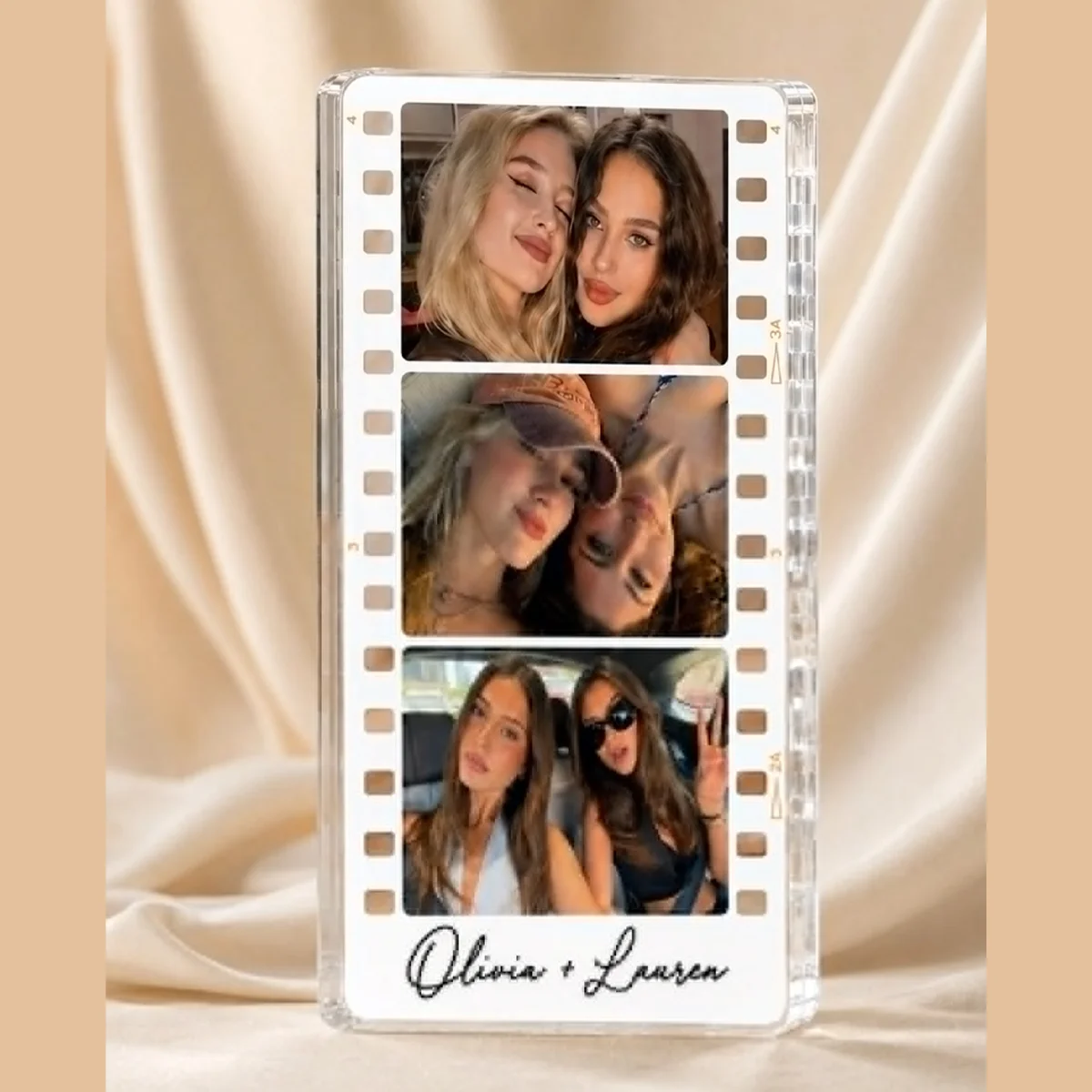 Custom Film Roll Acrylic Photo Plaque Personalized Multi Photos Text Desktop Decor Gift for Best Friend Memory Keepsake