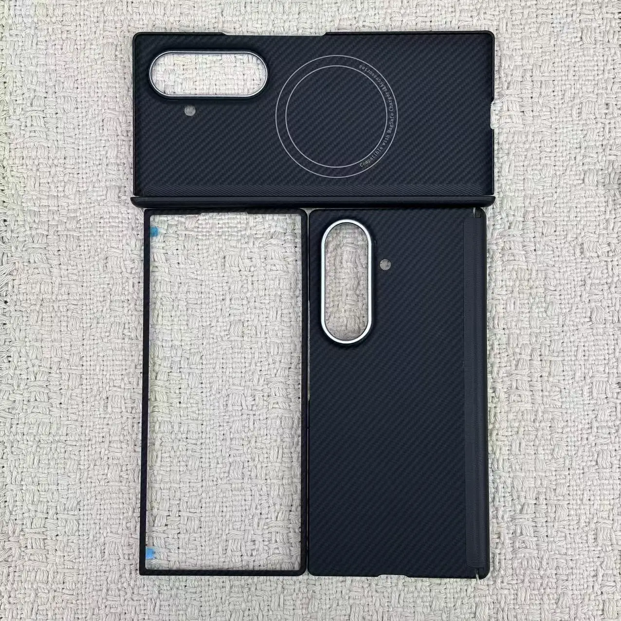 Suitable for Samsung Zfold8 Ultra Aramid Fiber Folding Phone Case 600D Central Axis Protection Magnet