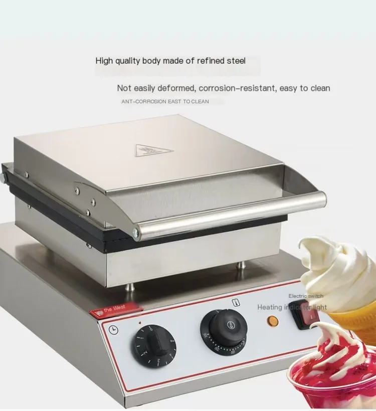 Commercial ice cream peeler crispy ice cream cone machine egg roll machine shrimp slice fruit and vegetable egg roll stick water