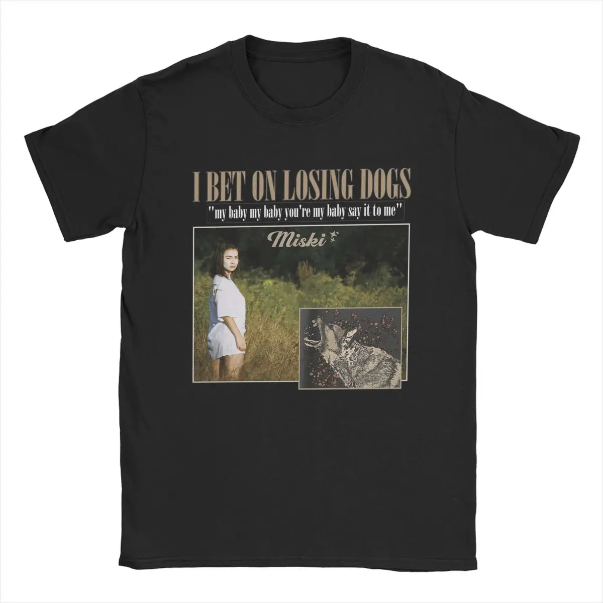 Mitski T Shirt for Men Cotton Novelty T-Shirts Round Neck Tees Short Sleeve Clothes Classic