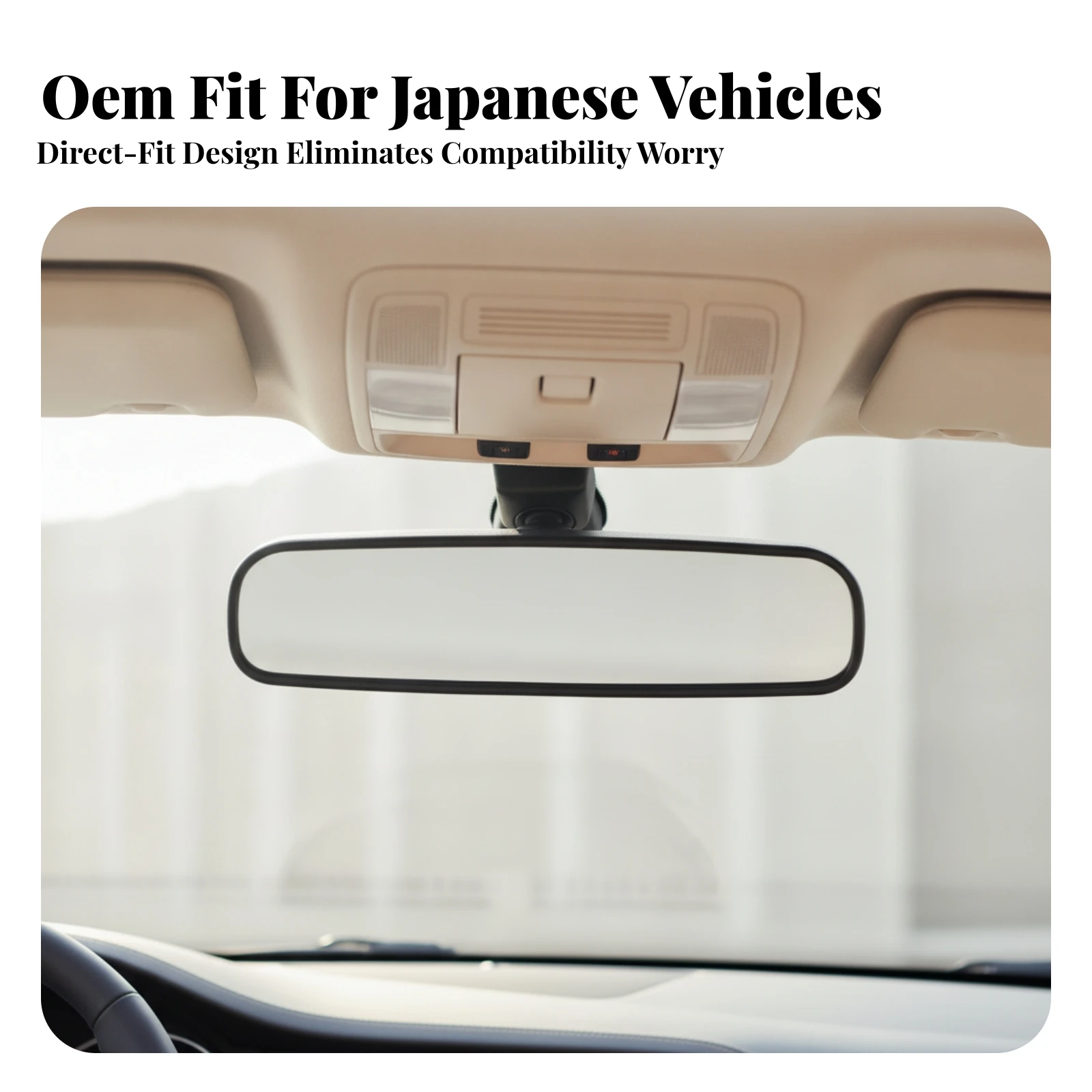 Interior Rearview Mirror with Bracket Universal Car Rearview Mirror Wide Angle Convex for Drivers, Repair Shops