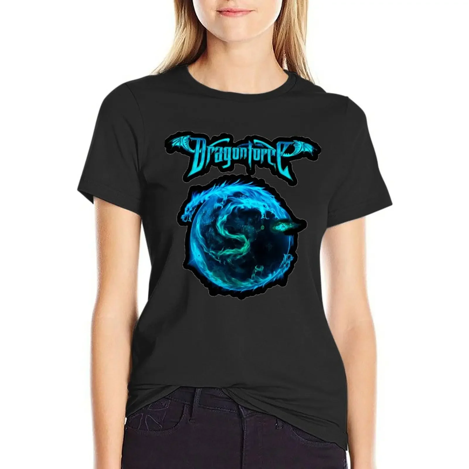 DRAGONFORCE MUSIC ARTWORK T-Shirt summer top tops Blouse black t-shirts for Women