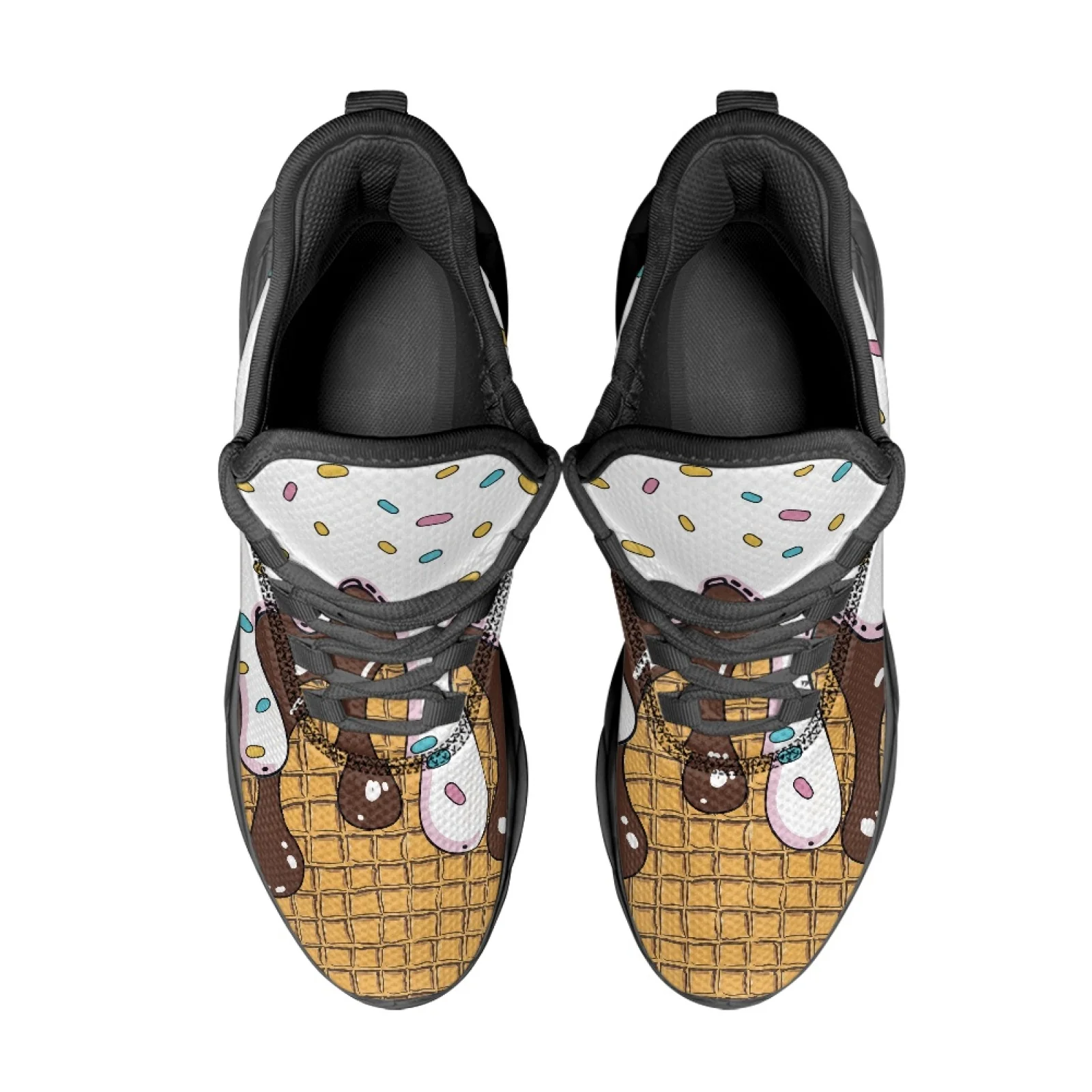PENSTROLL Ice Cream Waffle Blade Sneakers Athletic Sneakers for Unisex Casual Running Shoes