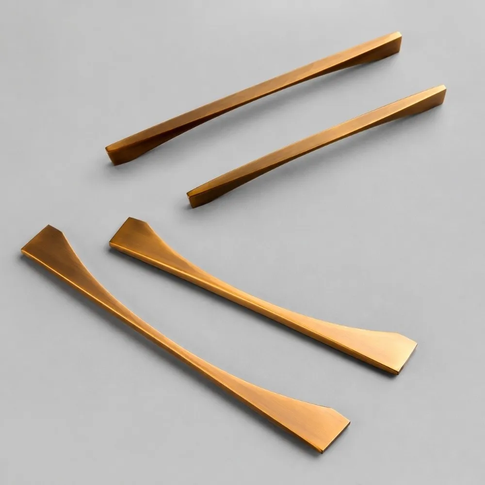 Nordic Luxury Drawer Handle Antique Bronze/Gold Solid Structure Door Knob Zinc Alloy Cupboard Hardware Kitchen