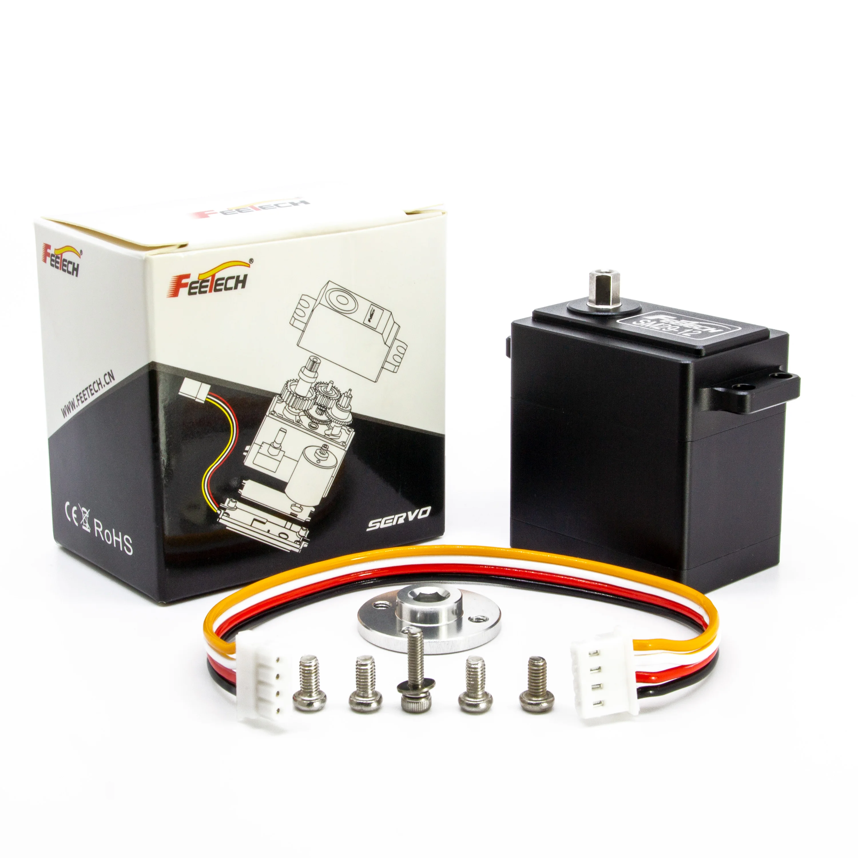 10kg Torque Servo FEETECH SM2912BL  Full Aluminum Case Metal Case  Brushless Servo for RC Robot Half Duplex RS485 Industry Servo