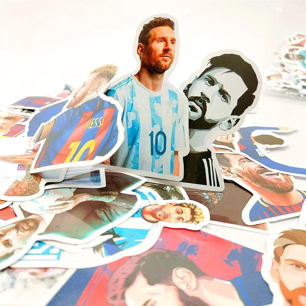 Argentina Team Football Star Messi Vinyl Waterproof Sticker Football Club Messi Fans Soccer Souvenir Sports Decoration Stickers