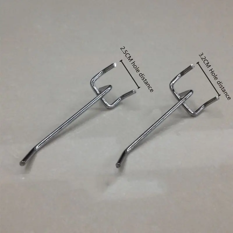 50PCS Steel Pegs Board Pegboard Hooks Garage Work Shop Storage Display Organization Steel Hanging Tool Storage Hooks