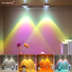 Creative Hexagonal Cat Eye Under Cabinet Light Sunset Red Projection Sunset Lamp Battery Powered Touch LED Decorative lights