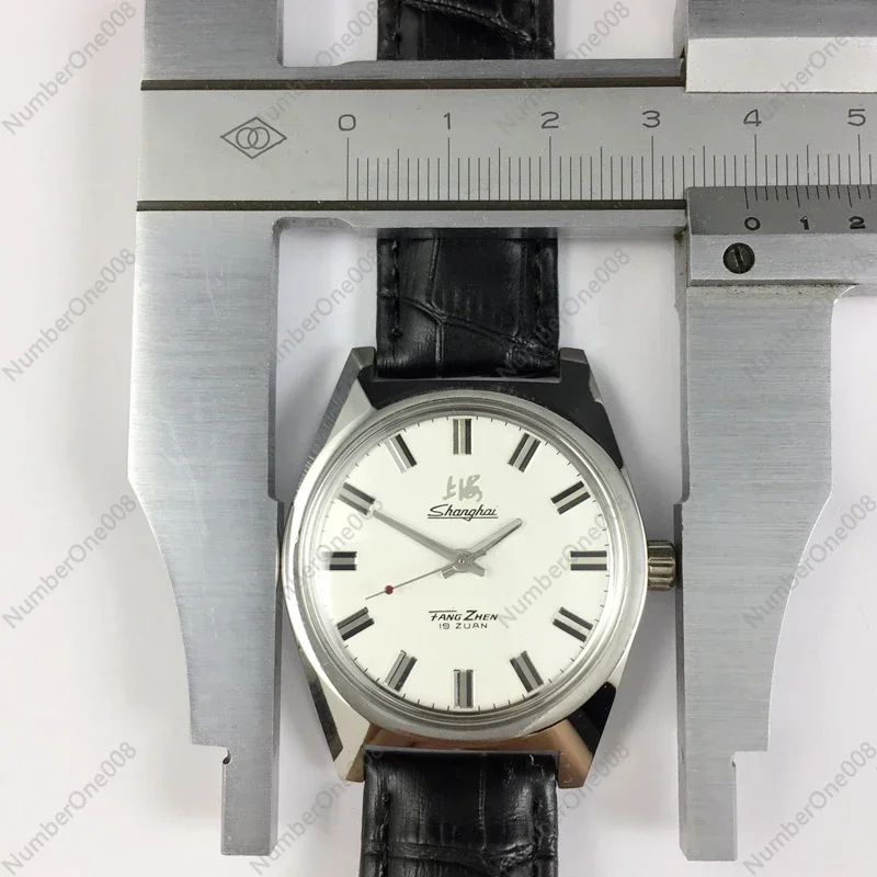 Original inventory watch factory produced, all-steel shockproof large watch, Shanghai manual mechanical watch diameter 38MM