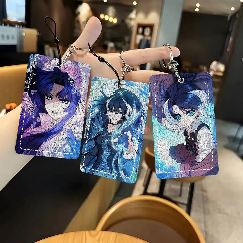 Black Killer Whale Baby Korean Comic Card Wallet With Keychain Fashion Print Bank Card Protective Holder