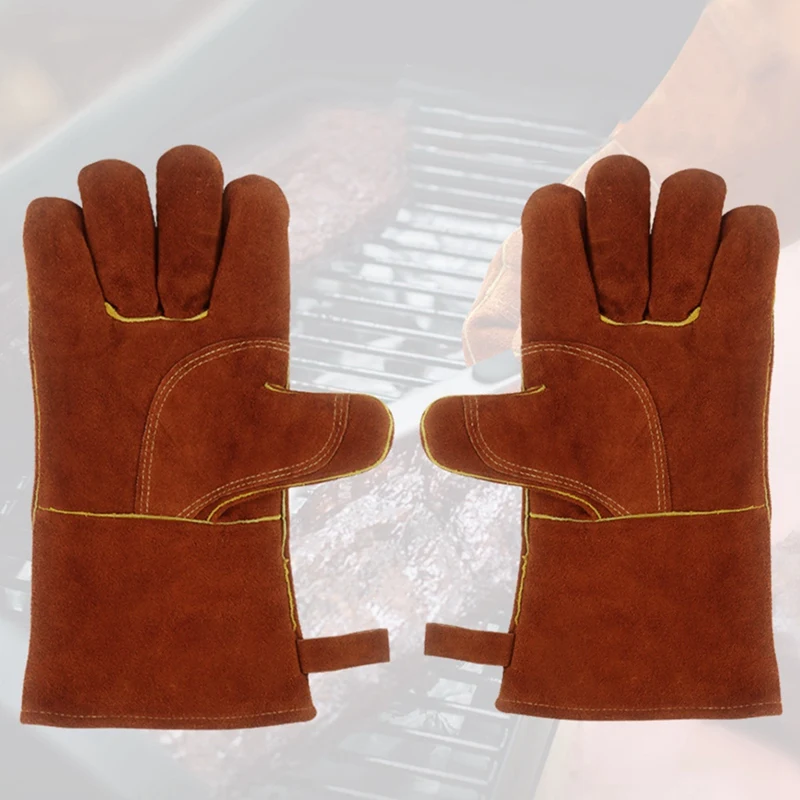 Heat/Fire Resistant Gloves Durable Gloves Flame Retardant Cloth Welding Gloves For BBQ