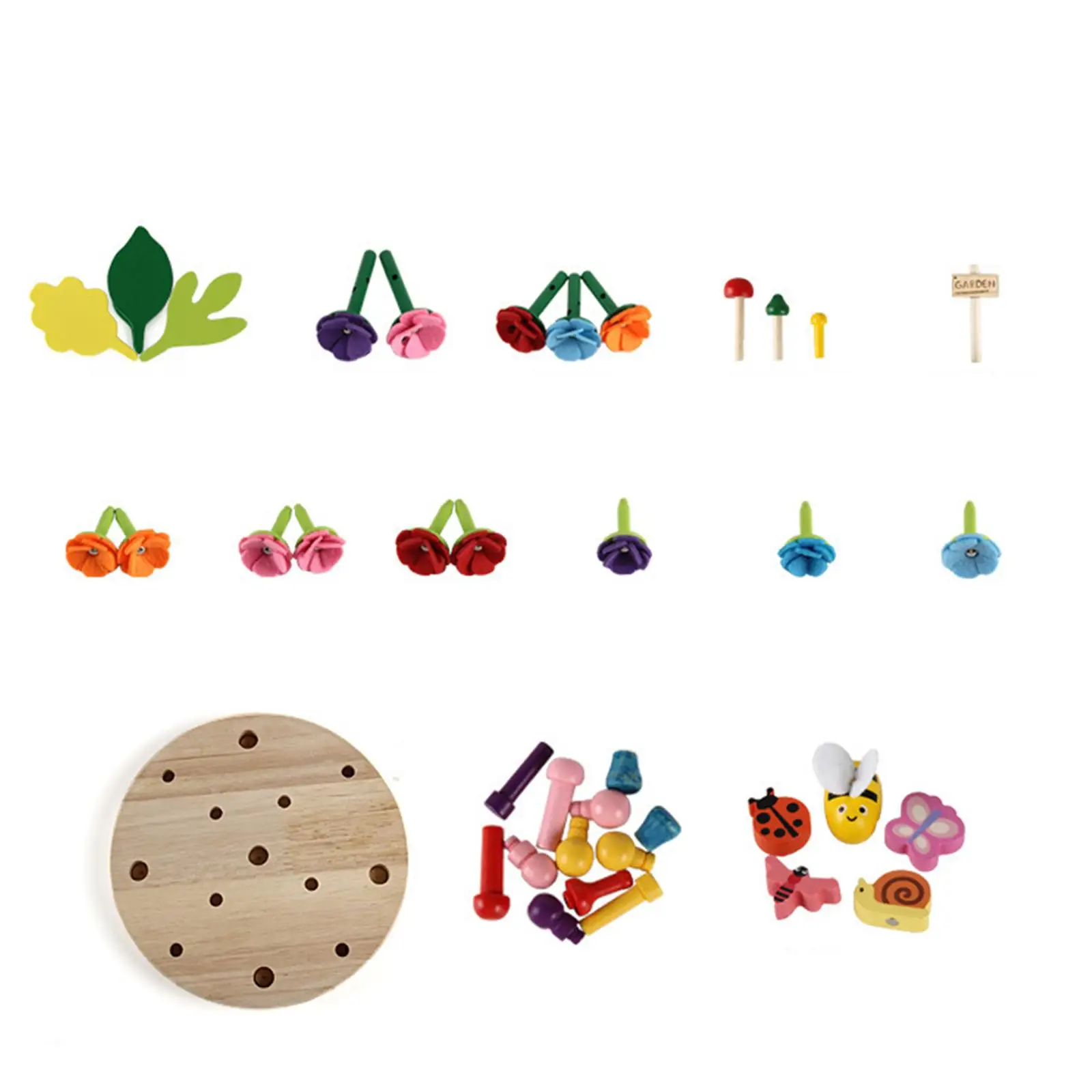 Flower Garden Building Toys Preschool Learning Activities Parent Children Interactive Educational Toy Montessori for Kids Gifts
