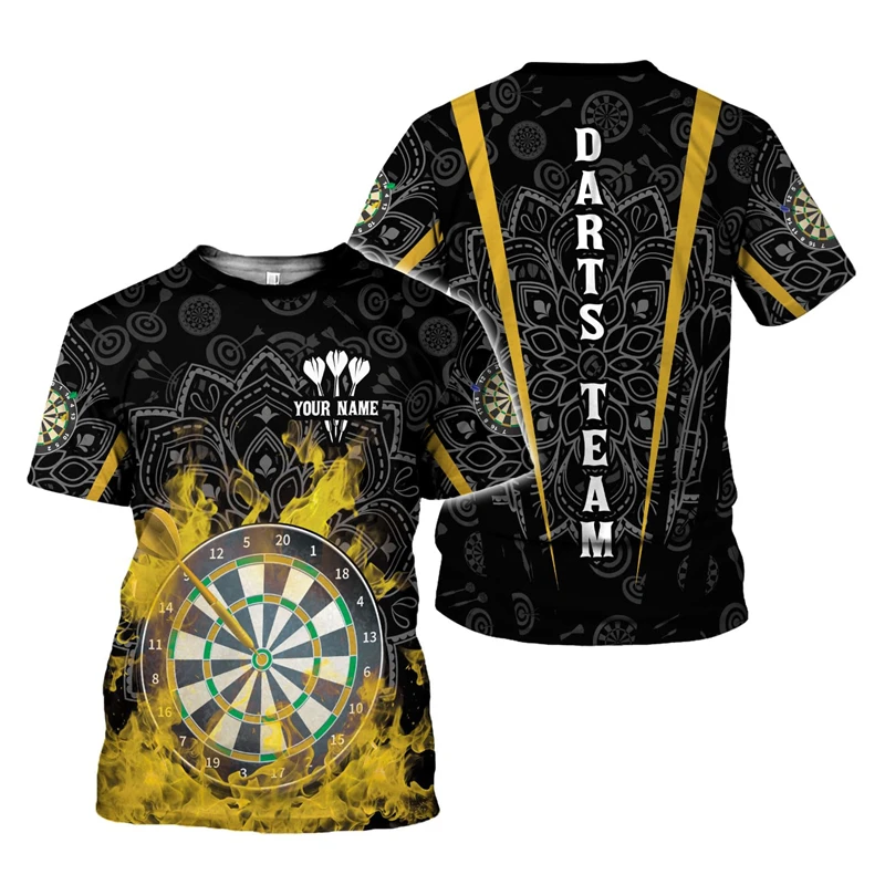 

Fashion Personalized 3D Print Darts Pattern Men's Polo Shirt Gifts For Dart Fans Summer Casual Loose Sports Short Sleeve T-shirt