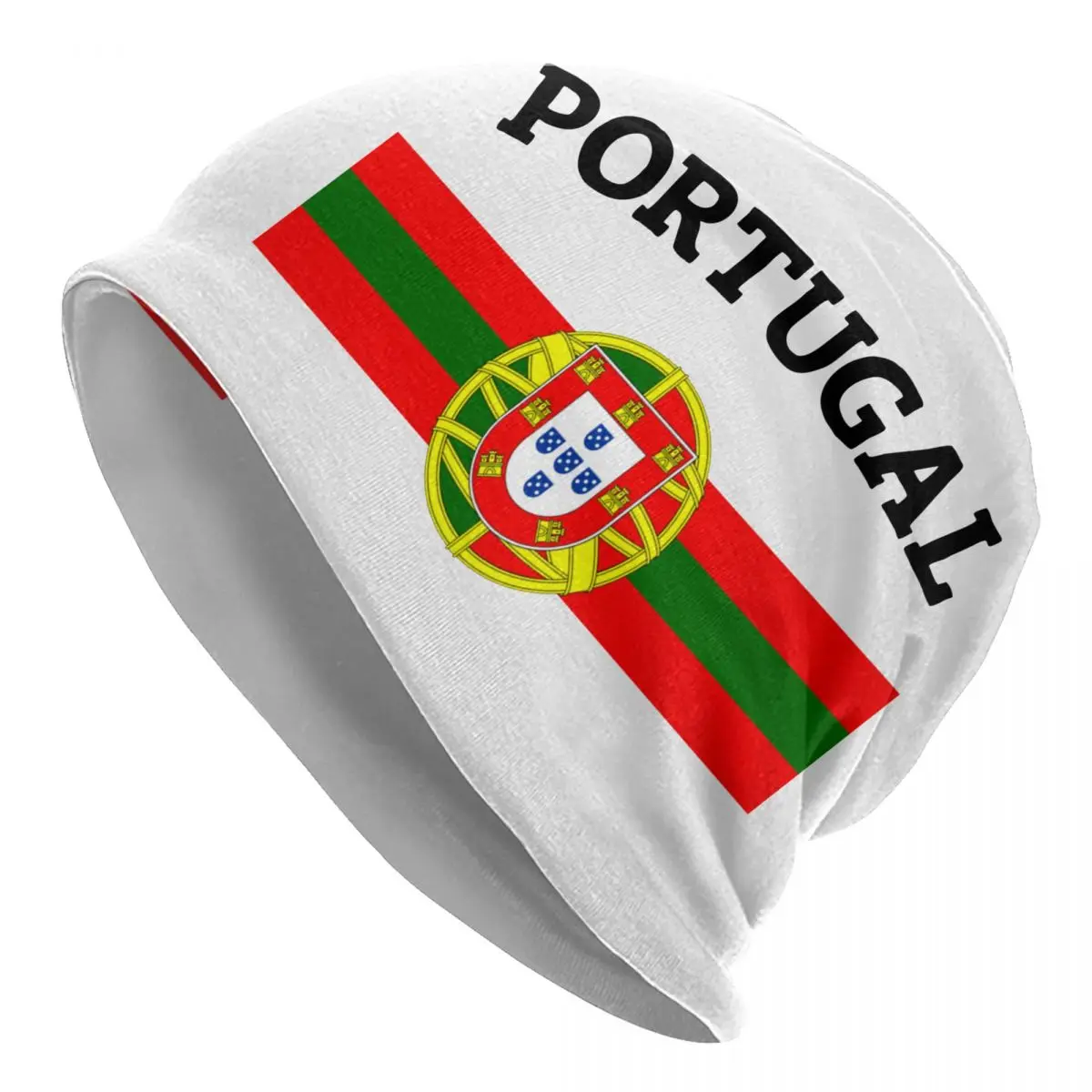 Portugal National Soccer Team Flag Portuguese Shield Crest Bonnet Hats Outdoor Skullies Beanies Hats Unisex Summer Dual-use Caps