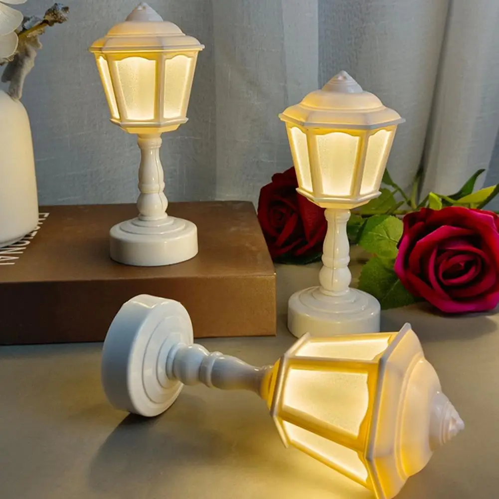 

Led Lamp Retro Style Led Table Lamp with Soft Warm Glow for Bedside Decoration Battery Powered Night Light with Flicker Free
