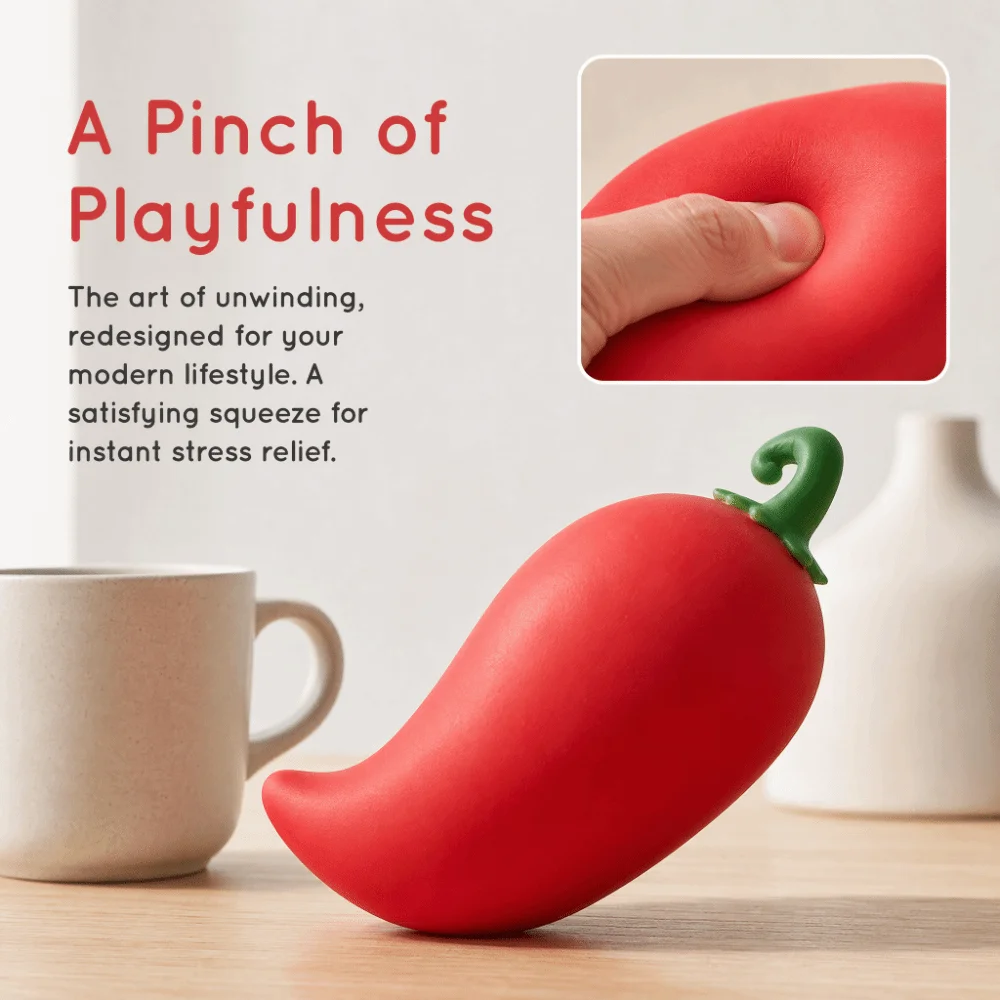 Novelty Simulation Peppers Squeeze Red Green Super Soft Slow Rising Vegetables Giant Sensory Fidget Ball Children Gifts