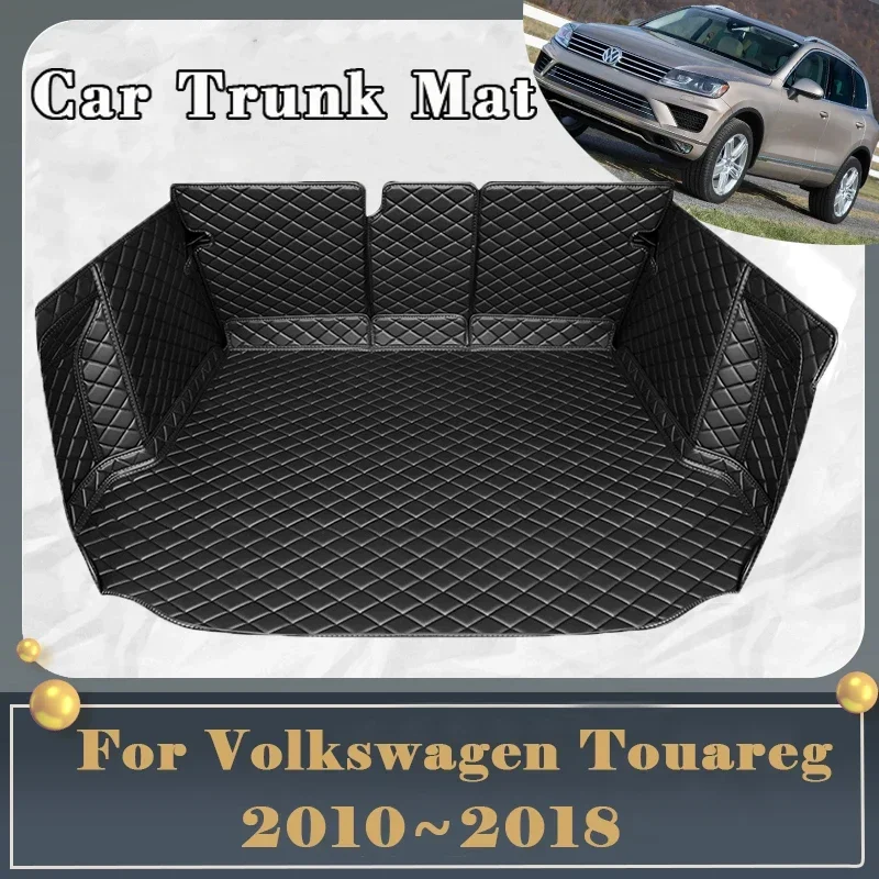 

Car Trunk Mat For VW Volkswagen Touareg 2010~2018 5seat Dirt-resistant Fully Surrounded Trunk Mat Rear Cargo Tray Car Accessorie