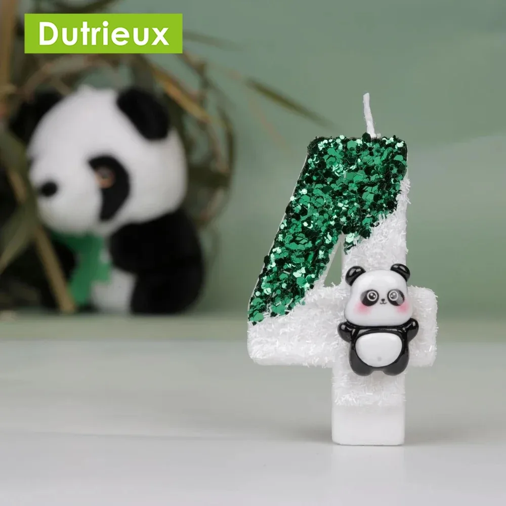 Creative Digital Candles Cute Panda Birthday Cake Party Candle Party Atmosphere Candle Scene Decoration Supplies Birthday gift