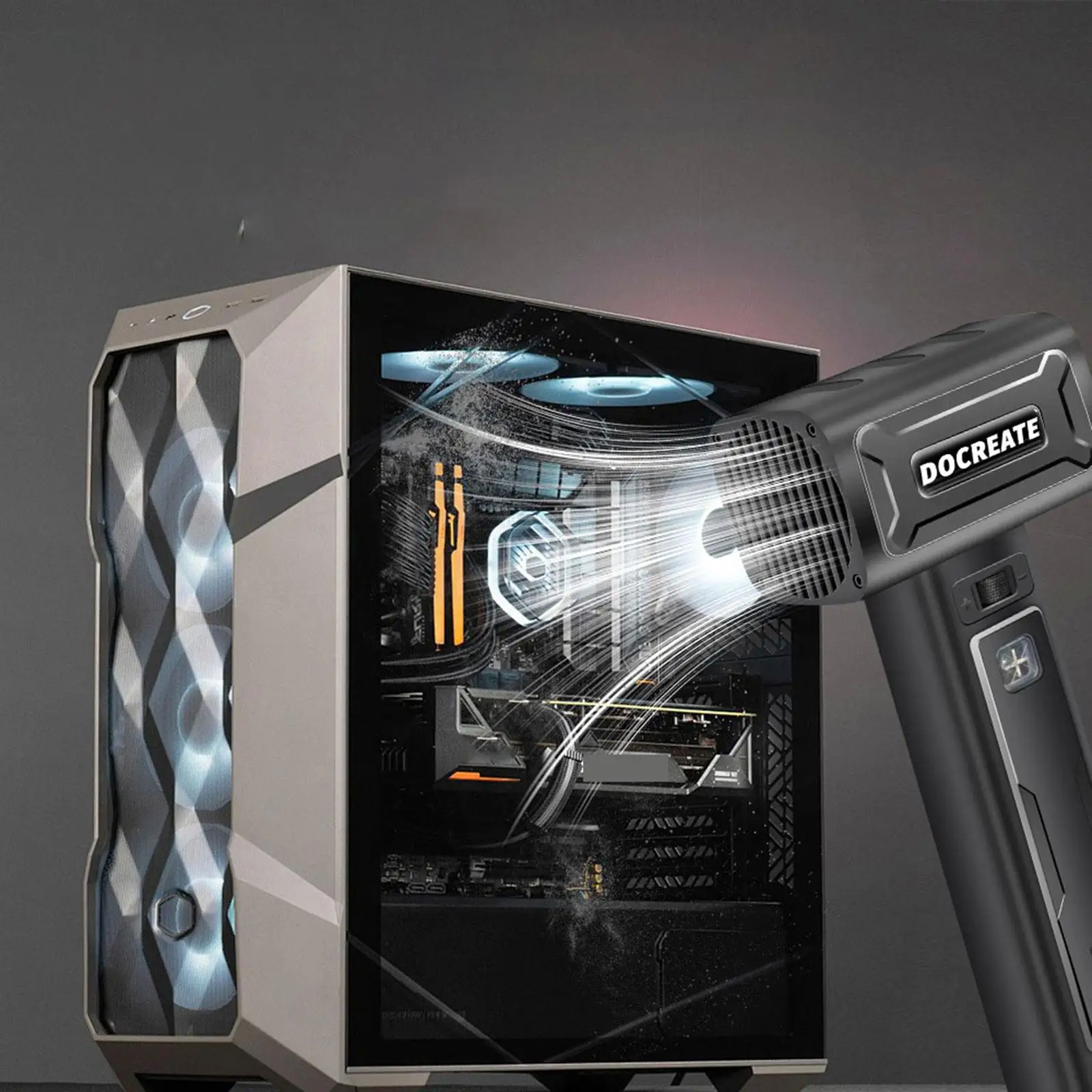 

Violent Fan Перезаряжаемый уличный автомобильный вентилятор Бесщеточный многоцелевой пылесборник для гаражей Уборка дома Компьютерная клавиатура Окна