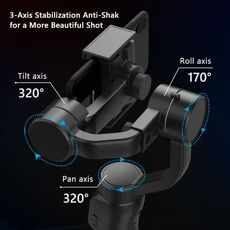 Für Xiaomi iPhone Handy Smartphone F8 Handheld 3-Achsen Gimbal Telefon Halter Anti Shake Video Rekord Stabilisator