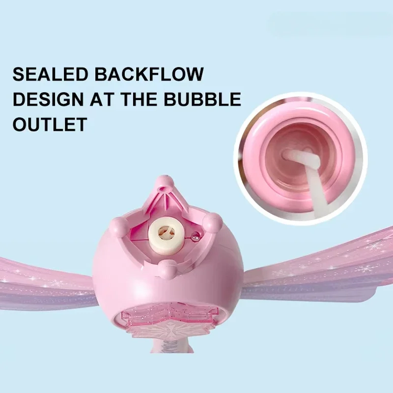 Princess Bubble Wands with Light Up & Music for Kids Girls Automatic Bubble Machine Makers Outdoor Party Birthday Bubbles Toys