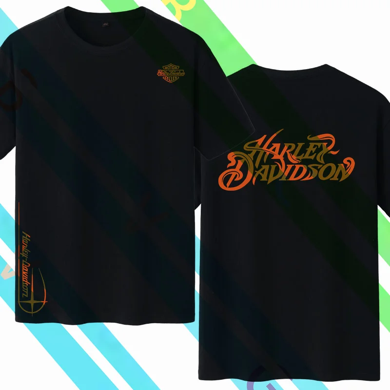 

Summer cyclists Harleys T Shirt Casual Motorcycle Est Enthusiast T-shirt Summer Davidsons Short Sleeve 100% Cotton Streetwear