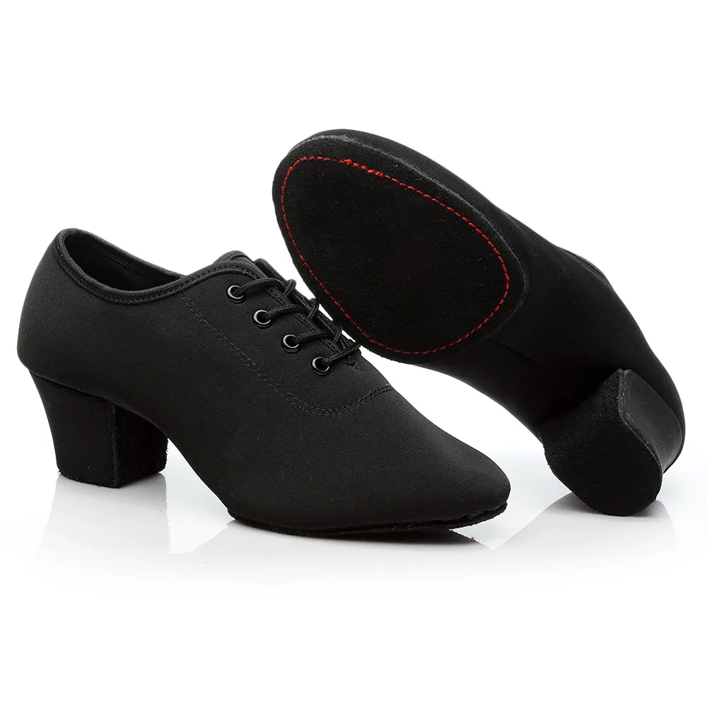 Men's Dance Shoes Boy Men Ballroom Latin Dancing Shoes For Boy Modern Tango Jazz Black Salsa Teacher Practice Shoes Low Heels