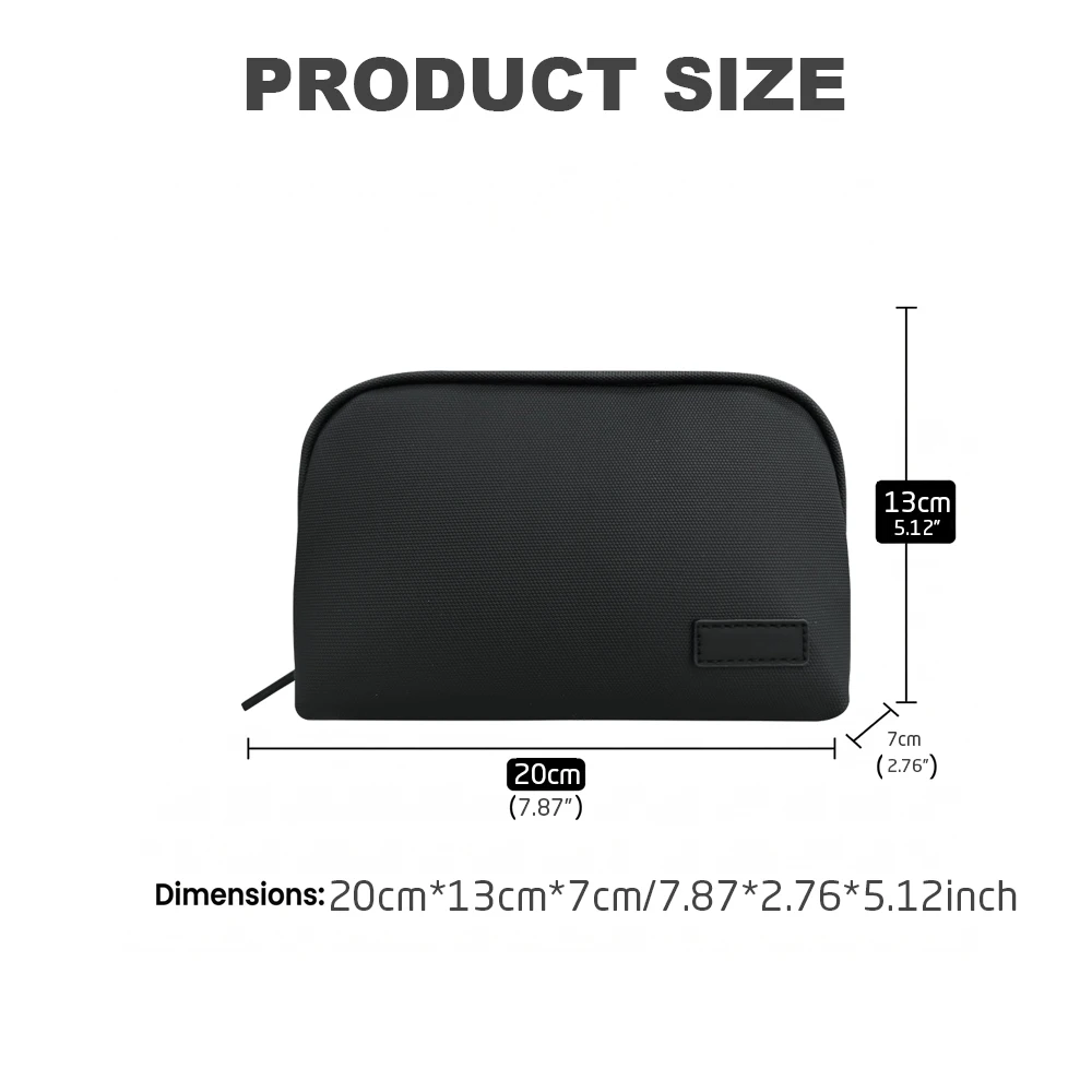 Lightweight Water Resistant Tech Pouch,Portable Electronic Accessories Case for Cord Charger Storage Bag for Travel Home Office