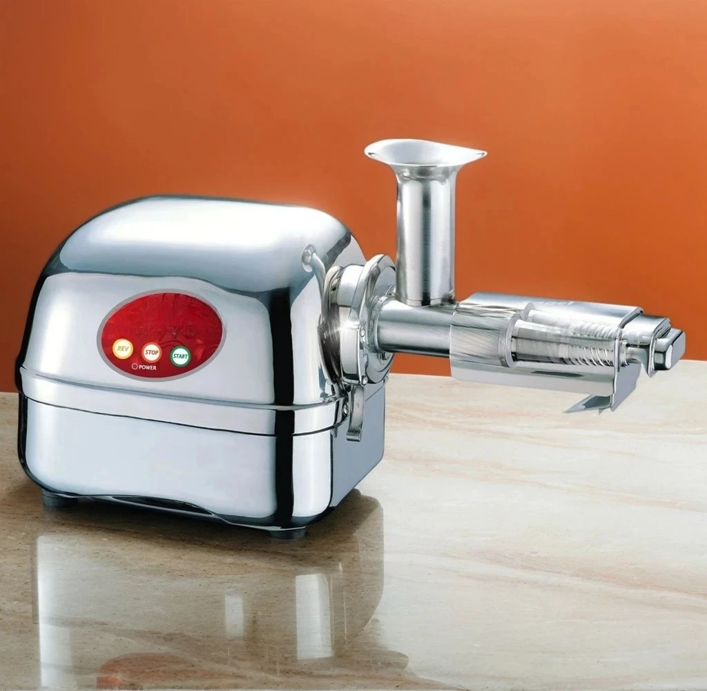 

Соковыжималка центробежная с двойным приводом из 100% нержавеющей стали, автоматическая, с функцией отделения мякоти, на батарейках, из нержавеющей стали 304/316