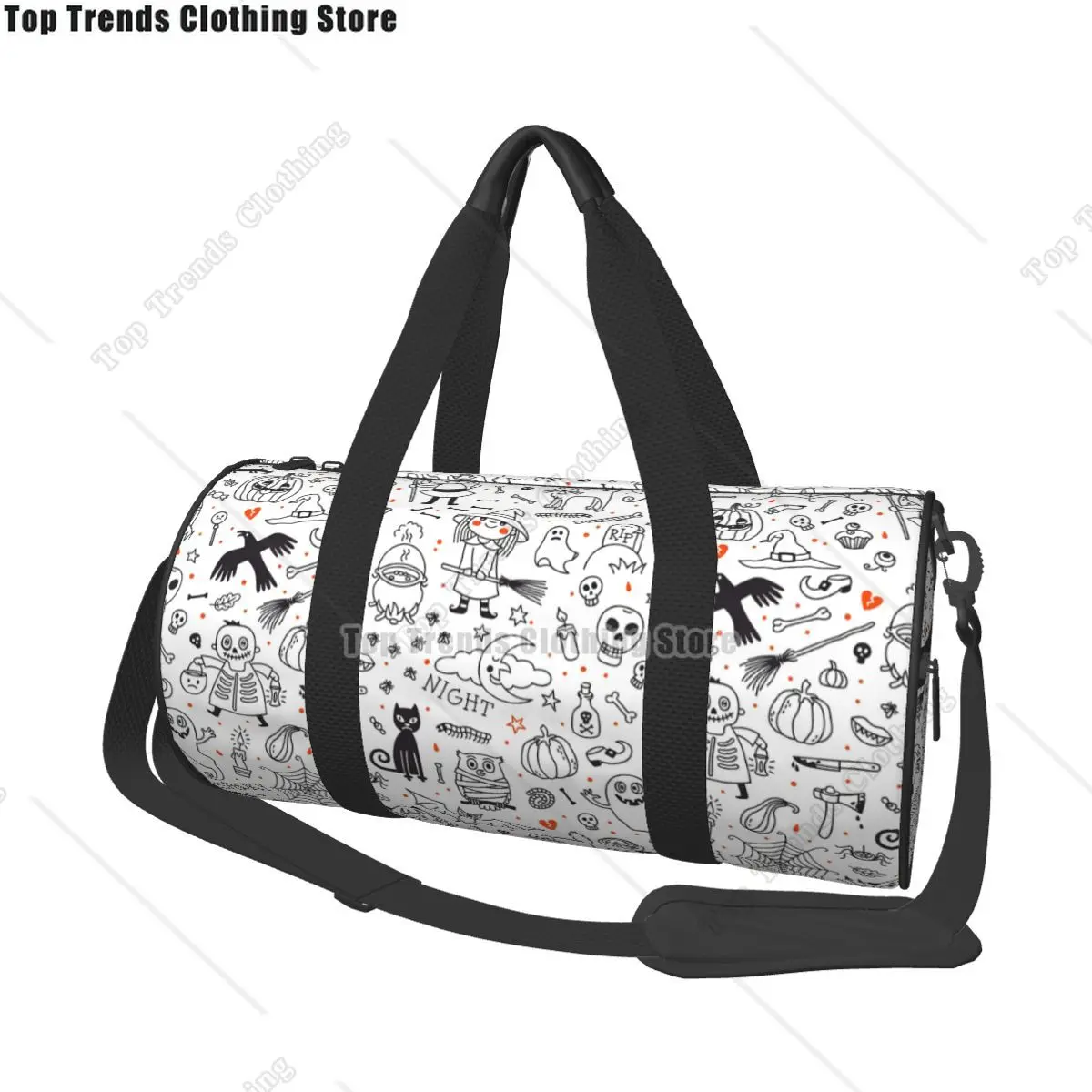 

Halloween Pumpkins Ghost Gym Bag Waterproof Sports Bags Large Capacity Training Handbag Colorful Fitness Bag For Men Women