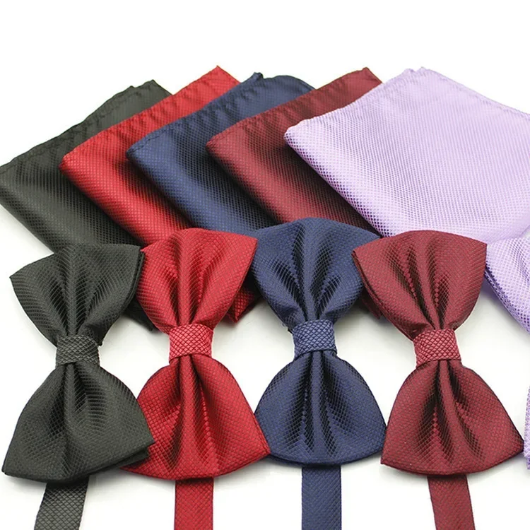 

Men's business formal tie British style Korean style flat head bow bow tie best man uniform accessories square scarf knot