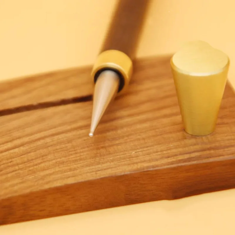 ไม้จับหนังแกะสลักสแตนเลสสายตําแหน่งปากกา DIY หนัง CRAFT Scriber แกะสลักเครื่องหมายเครื่องมือ