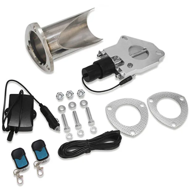 

3" Electric Exhaust Cutout Valve Cut Out Kit with Remote Switch Dump Valve