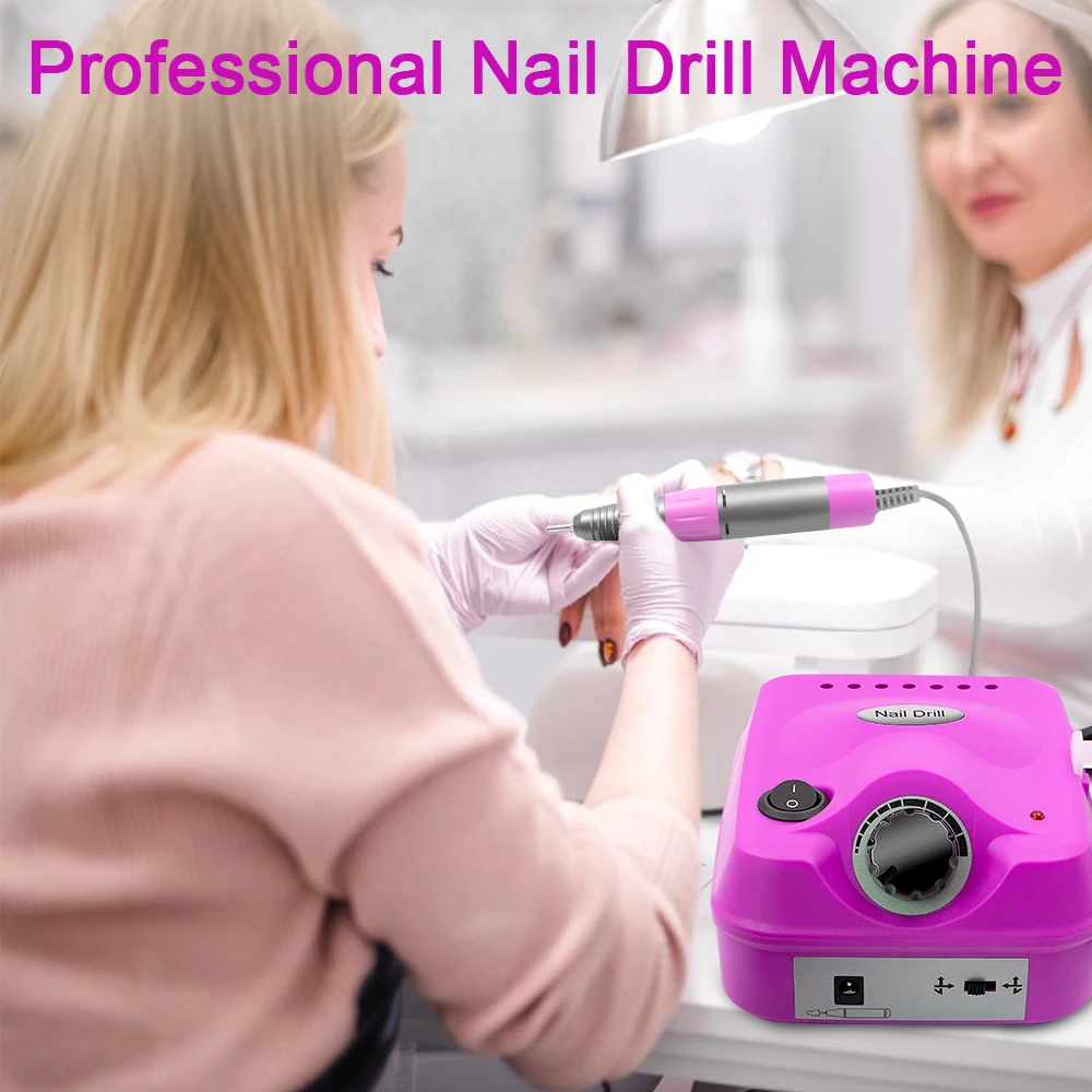 Professional Electric Nail Sander Drill Machine Nails File Electric Nail Drill Low Noise for Acrylic Manicure Nail Drill Gel Art