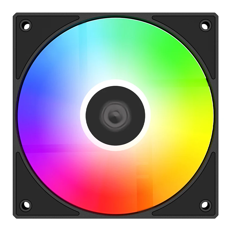 Wentylator obudowy PC ID Cooling AS-140 14cm, 300-1800 obr./min, obsługuje synchronizację z płytą główną 12V 4Pin PWM, 5V 3Pin ARGB, wentylator chłodzący obudowę.