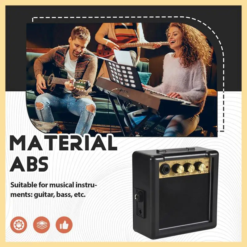 

AA90-Portable Mini Guitar Bass Amplifier Guitarra AMP 5W Speaker Clip-On Guitar Parts Accessories For Acoustic Electric Guitar P