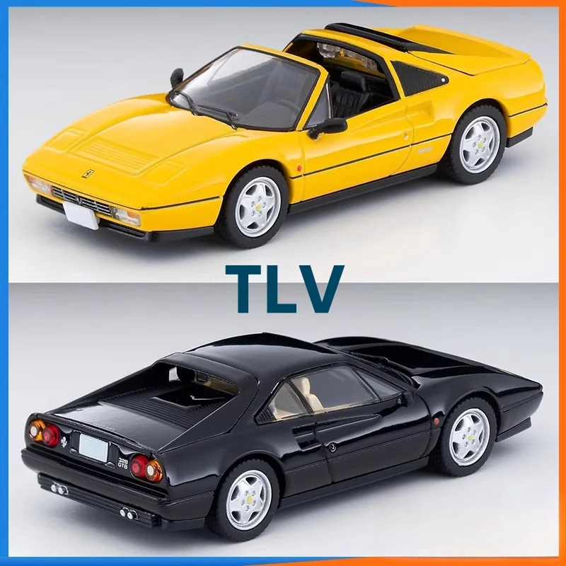 TAKARA TOMY TOMYTEC TLV 328 GTB أحمر وأسود GTS Cabriolet 365 GTB4 نماذج سيارات مصنوعة من خليط معدني، زخارف للكبار، ألعاب للأولاد، هدايا للأطفال