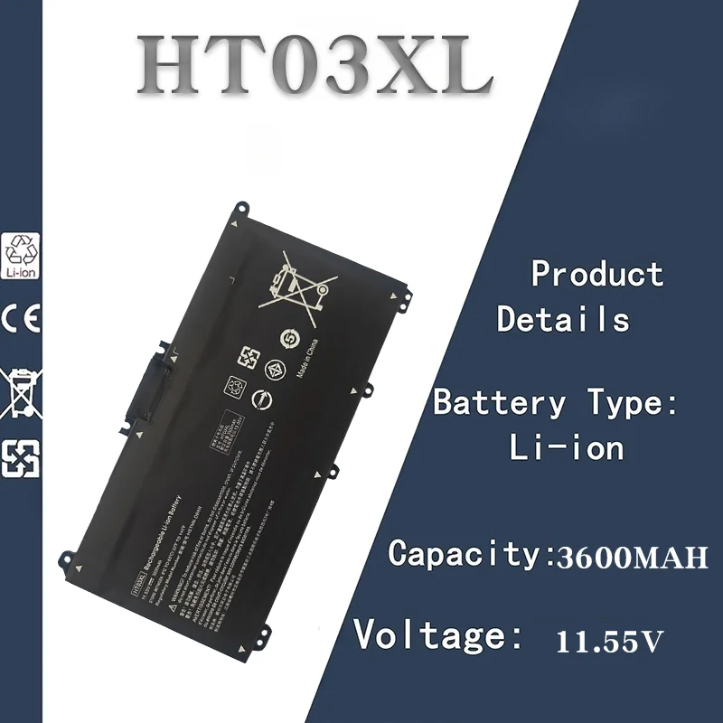 

Новый сменный аккумулятор для ноутбука 11,55 В 3600 мАч — совместим с HP Star 14CE/CD/CS TPN-Q207 Q208 I135 C135 C139