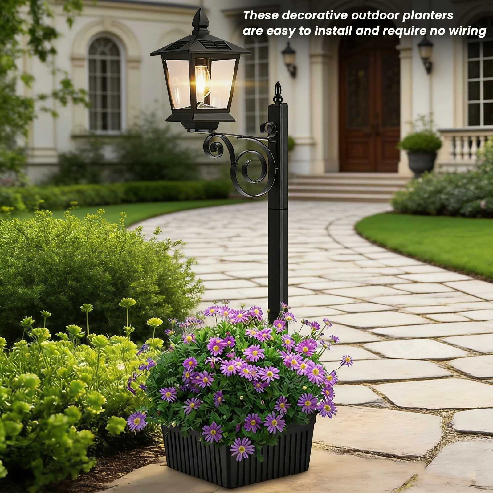 2 In 1 Outdoor Flower Pots Lig - огляд і ціна Outdoor Lighting Front Yard
