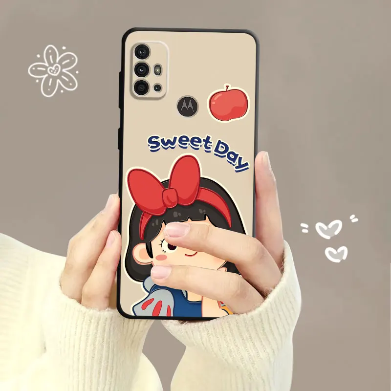 Case For Motorola Edge 40 30 20 Lite G72 G71 G60 G53 G52 G50 G31 G30 G22 One Fusion Plus Disney Princess Girl Alice Snow White