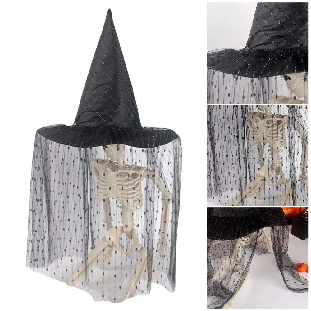 Halloween Wizard Hat Unique Wizard Design Witch Hat Cosplay Accessory for Halloween Parties Women's Adjustable Wizard for Events