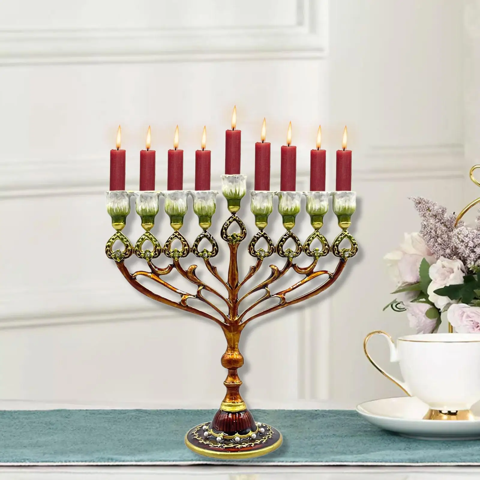 

Роскошный европейский канделябр в форме сердца, декор свадебного стола, металлическая подставка для свечей для Хануки, рождественские и духовные подарки